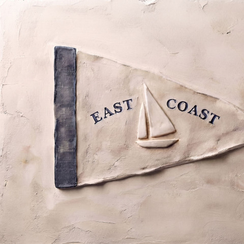 East Coast Pennant Flag Art Print | Vintage Nautical Sailboat Wall Art | Preppy Decor East Coast Pennant Flag Art Print | Vintage Nautical Sailboat Wall Art | Preppy Decor