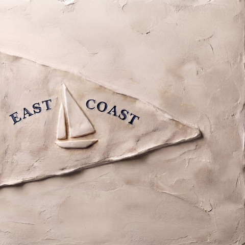 East Coast Pennant Flag Art Print | Vintage Nautical Sailboat Wall Art | Preppy Decor East Coast Pennant Flag Art Print | Vintage Nautical Sailboat Wall Art | Preppy Decor