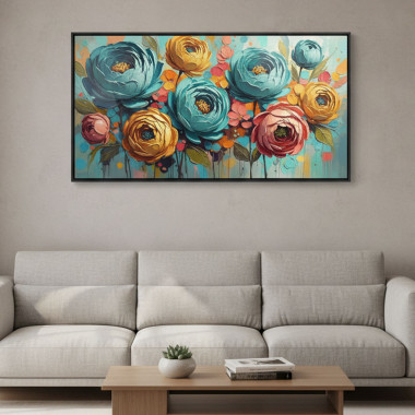 Stylized Abstract Floral Canvas Print