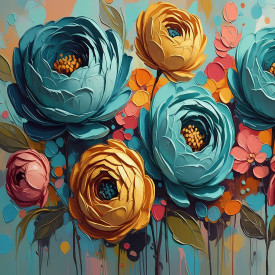 Stylized Abstract Floral Canvas Print