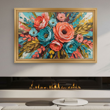 Bold Abstract Floral Canvas
