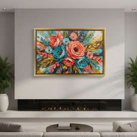 Bold Abstract Floral Canvas