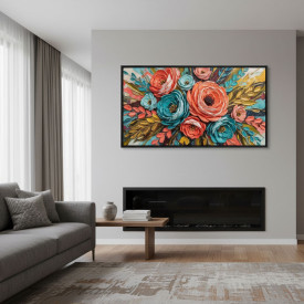 Bold Abstract Floral Canvas