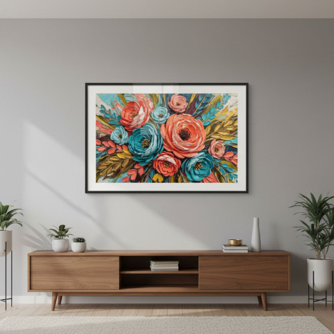 Bold Abstract Floral Canvas