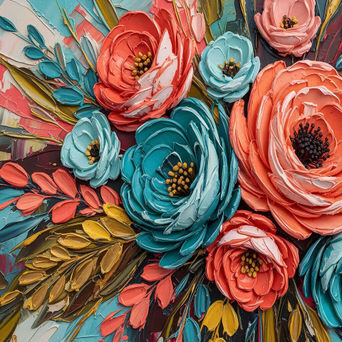 Bold Abstract Floral Canvas