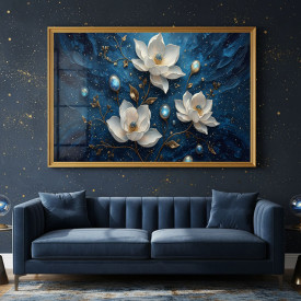 Celestial Floral Tapestry - Ethereal Abstract Art Print