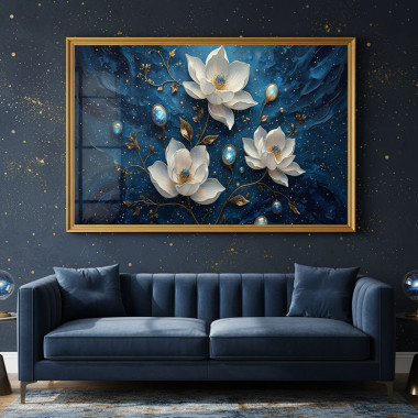 Celestial Floral Tapestry - Ethereal Abstract Art Print