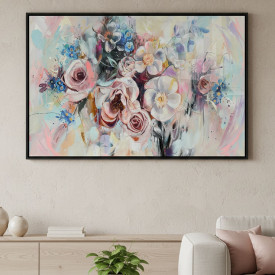 Dance of Brush and Petal - Expressive Floral Painting