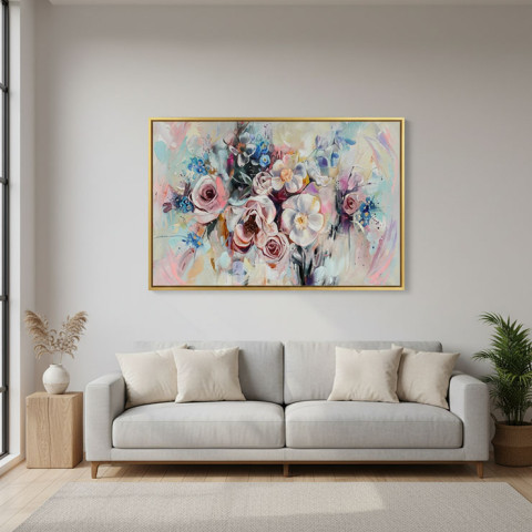 Dance of Brush and Petal - Expressive Floral Painting
