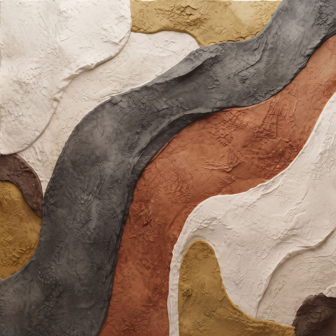 Organic Earth Layers Wall Art Printable | Neutral Textured Abstract Decor