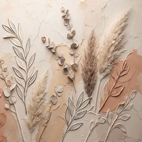 Desert Harmony – Luxury Botanical Textured Wall Art | Organic Modern Living Room Decor Desert Harmony – Luxury Botanical Textured Wall Art | Organic Modern Living Room Decor
