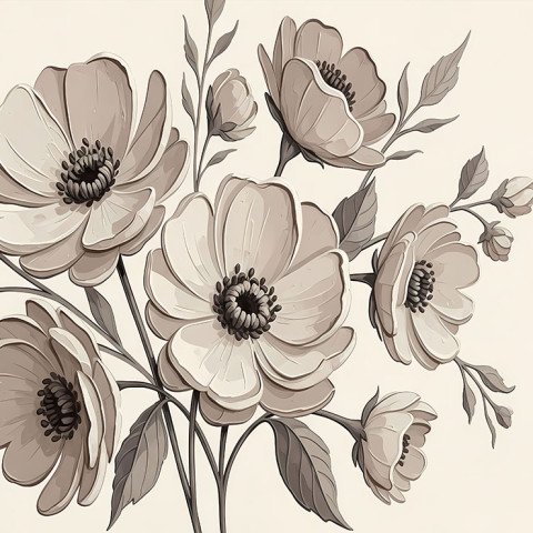 Muted Floral Harmony