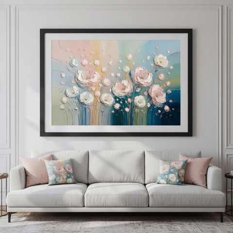 Serene Garden Symphony - Modern Botanical Wall Art