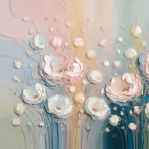 Serene Garden Symphony - Modern Botanical Wall Art