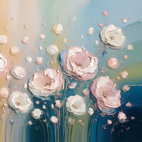 Serene Garden Symphony - Modern Botanical Wall Art