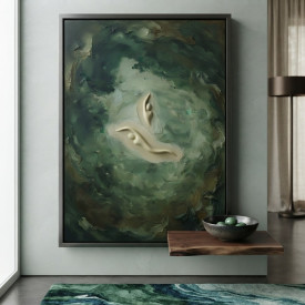 Serene Garden Symphony - Modern Botanical Wall Art