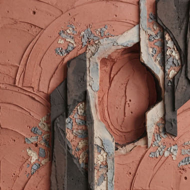 Terracotta Abstract Textured Wall Art