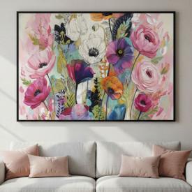 The Gardener's Pink Dream - Pastel Botanical Wall Art