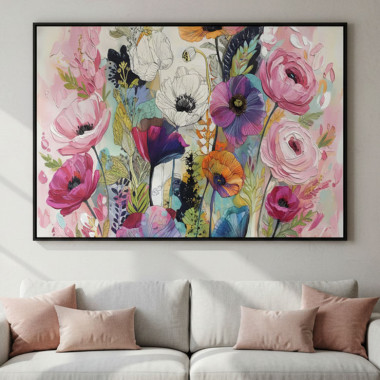 The Gardener's Pink Dream - Pastel Botanical Wall Art