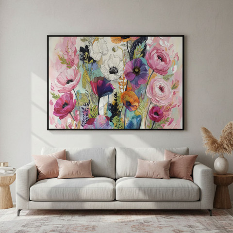 The Gardener's Pink Dream - Pastel Botanical Wall Art