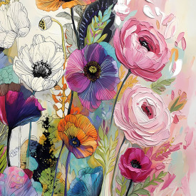 The Gardener's Pink Dream - Pastel Botanical Wall Art