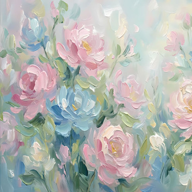 Whispers of a Dream Bloom - Abstract Floral Digital Art