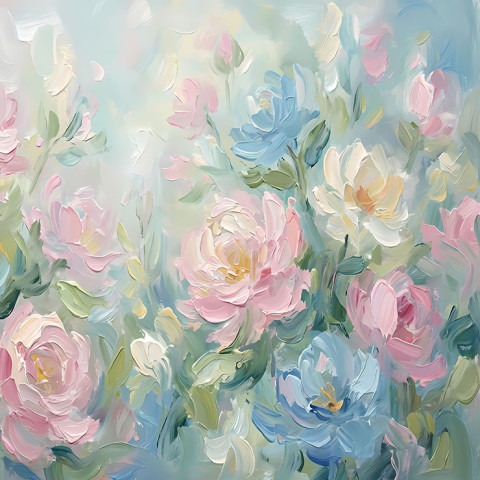 Whispers of a Dream Bloom - Abstract Floral Digital Art