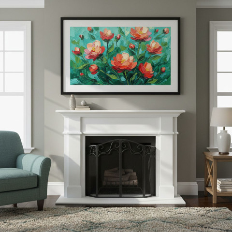 Abstract Blooming Flowers Wall Art