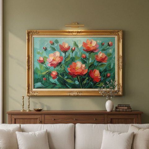 Abstract Blooming Flowers Wall Art